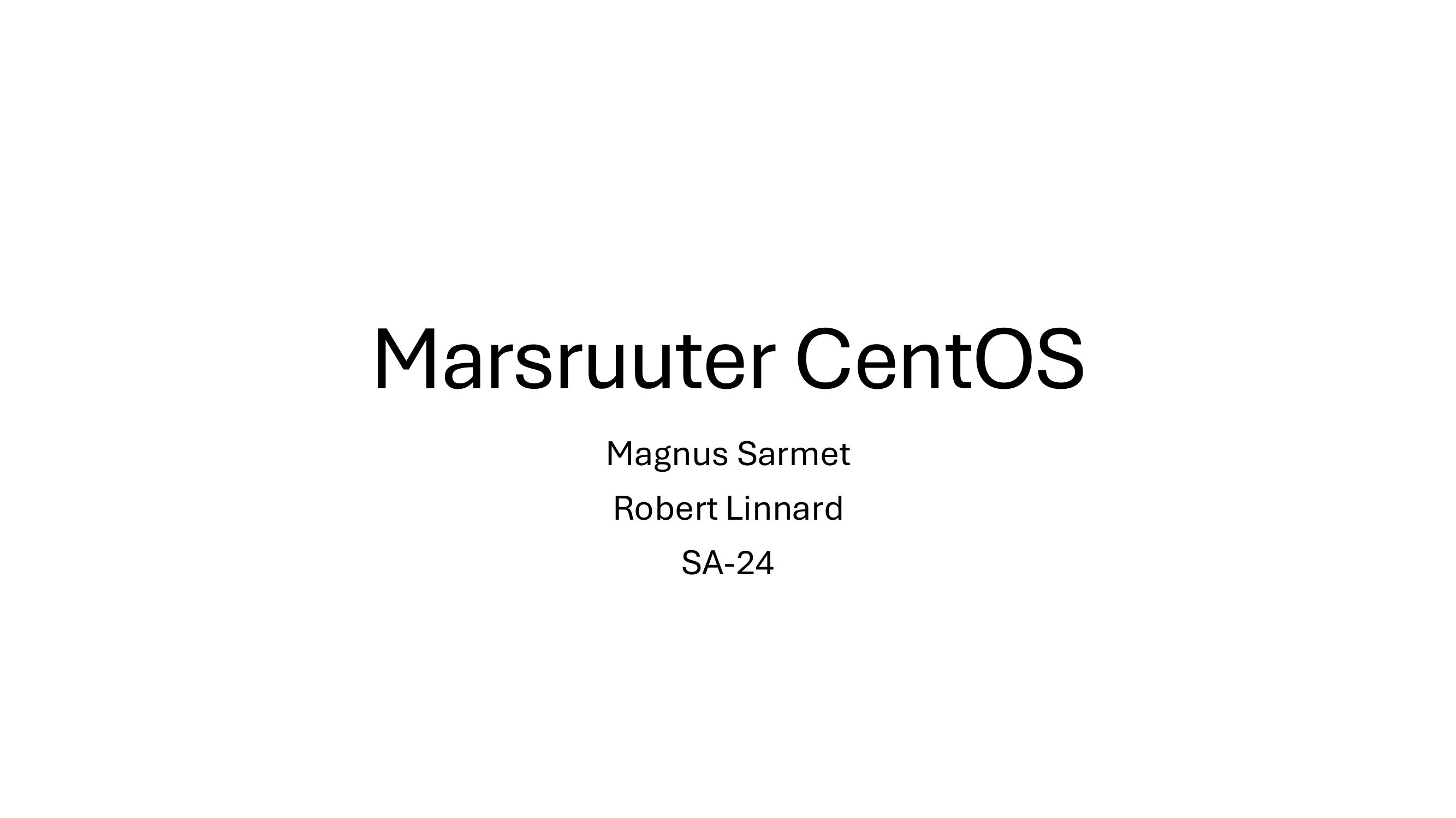 Marsuuteri tegemine, eelvaade