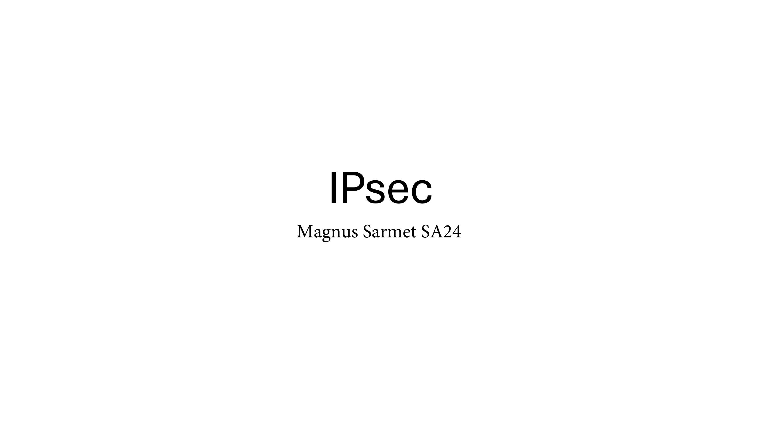 IPsec tunneli tegemine, eelvaade