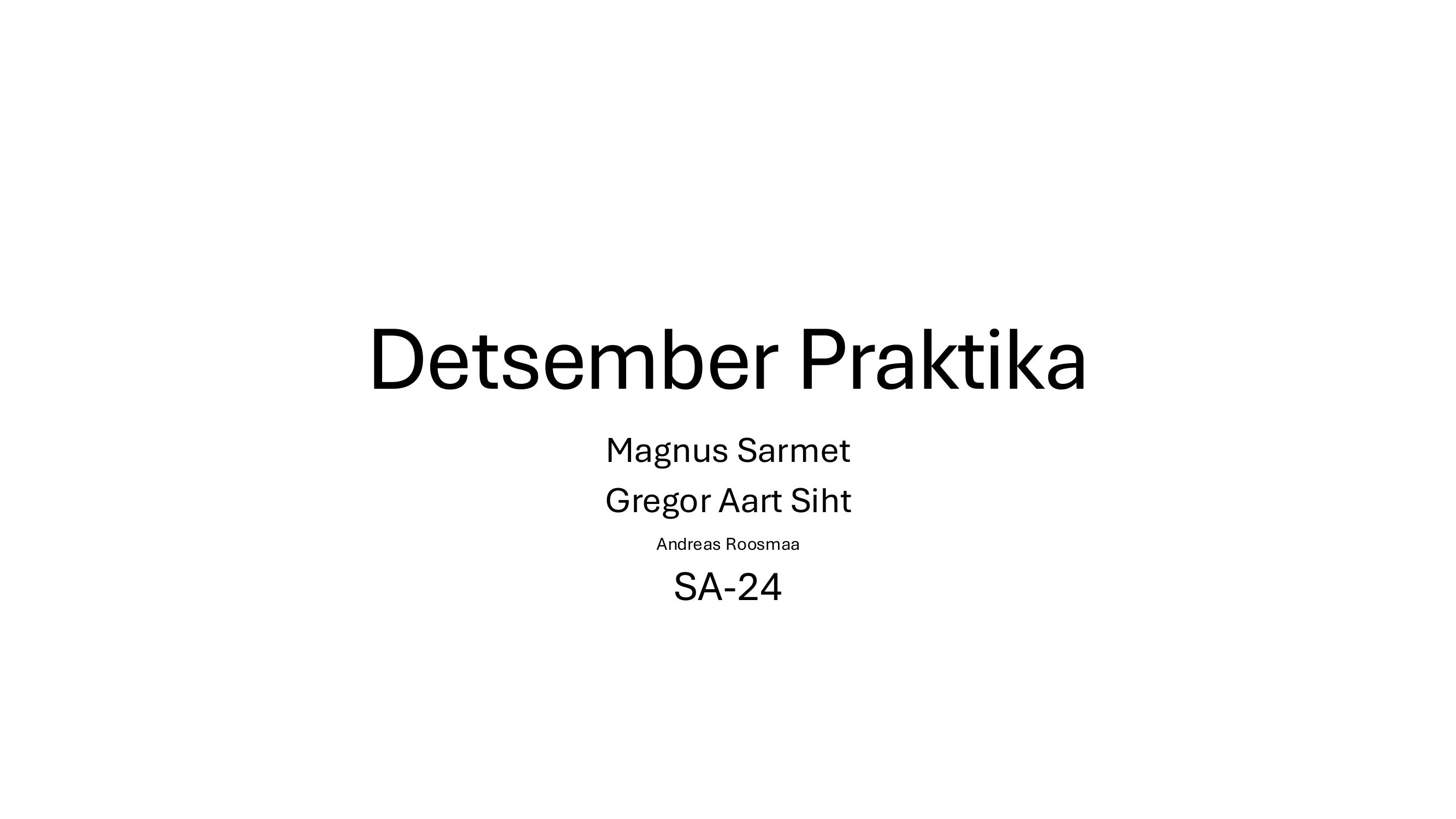 Arvuti ja võrguseadmete praktika, eelvaade