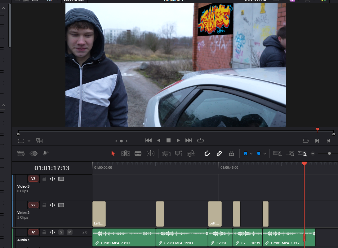 DaVinci Resolve — jälgimine (tracking), eelvaade