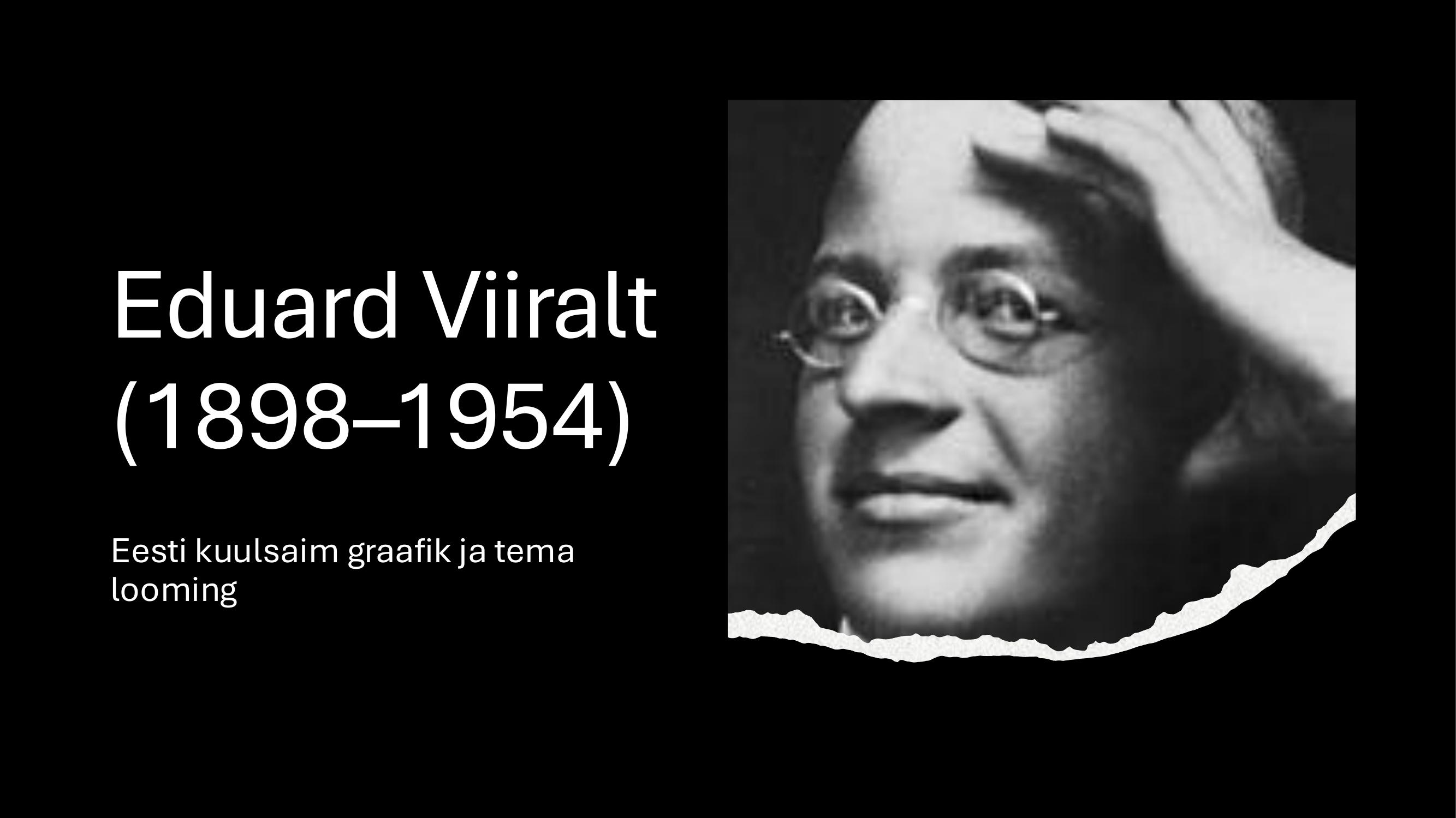 Eduard Wiiralt, eelvaade