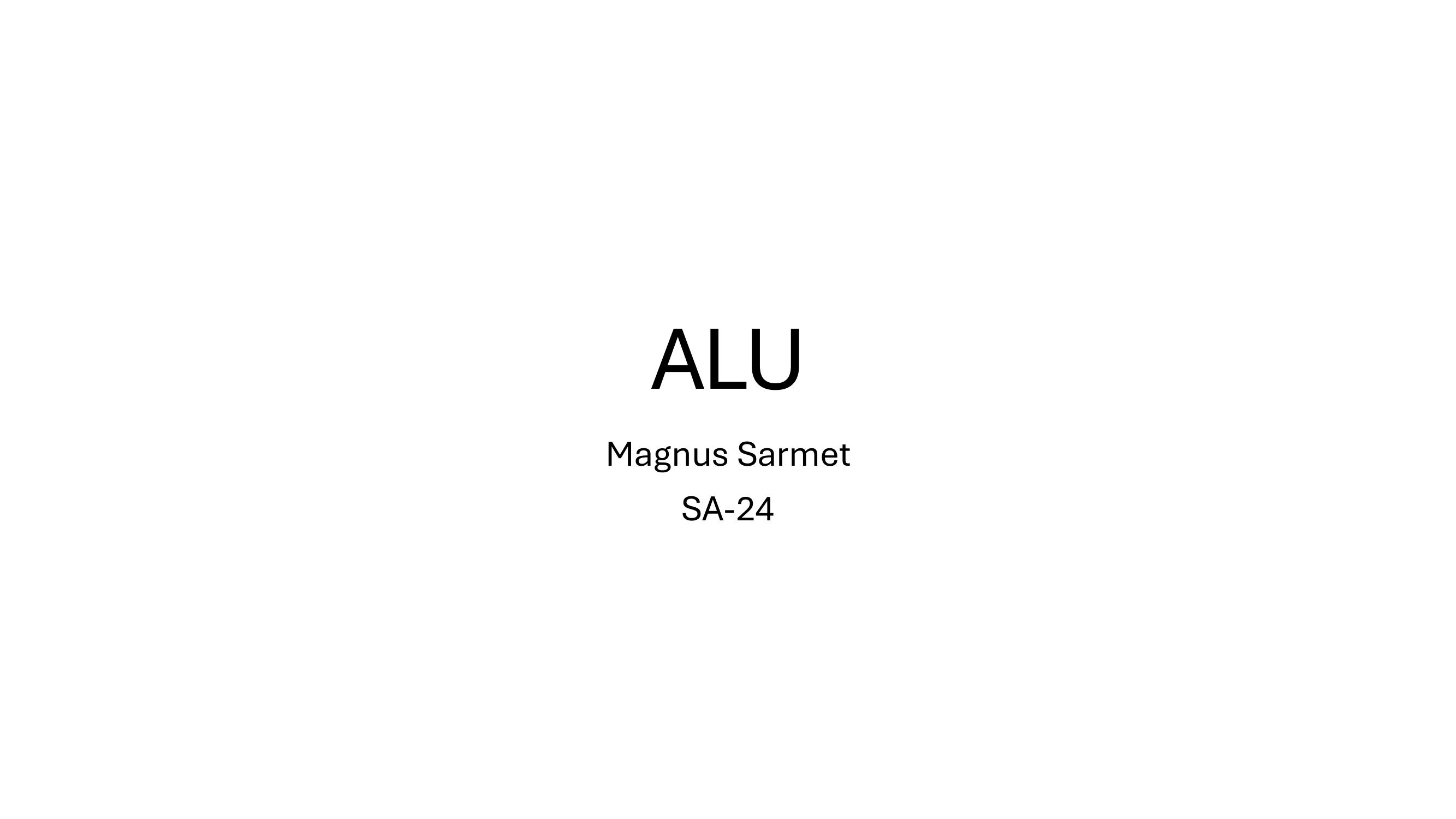 ALU, eelvaade