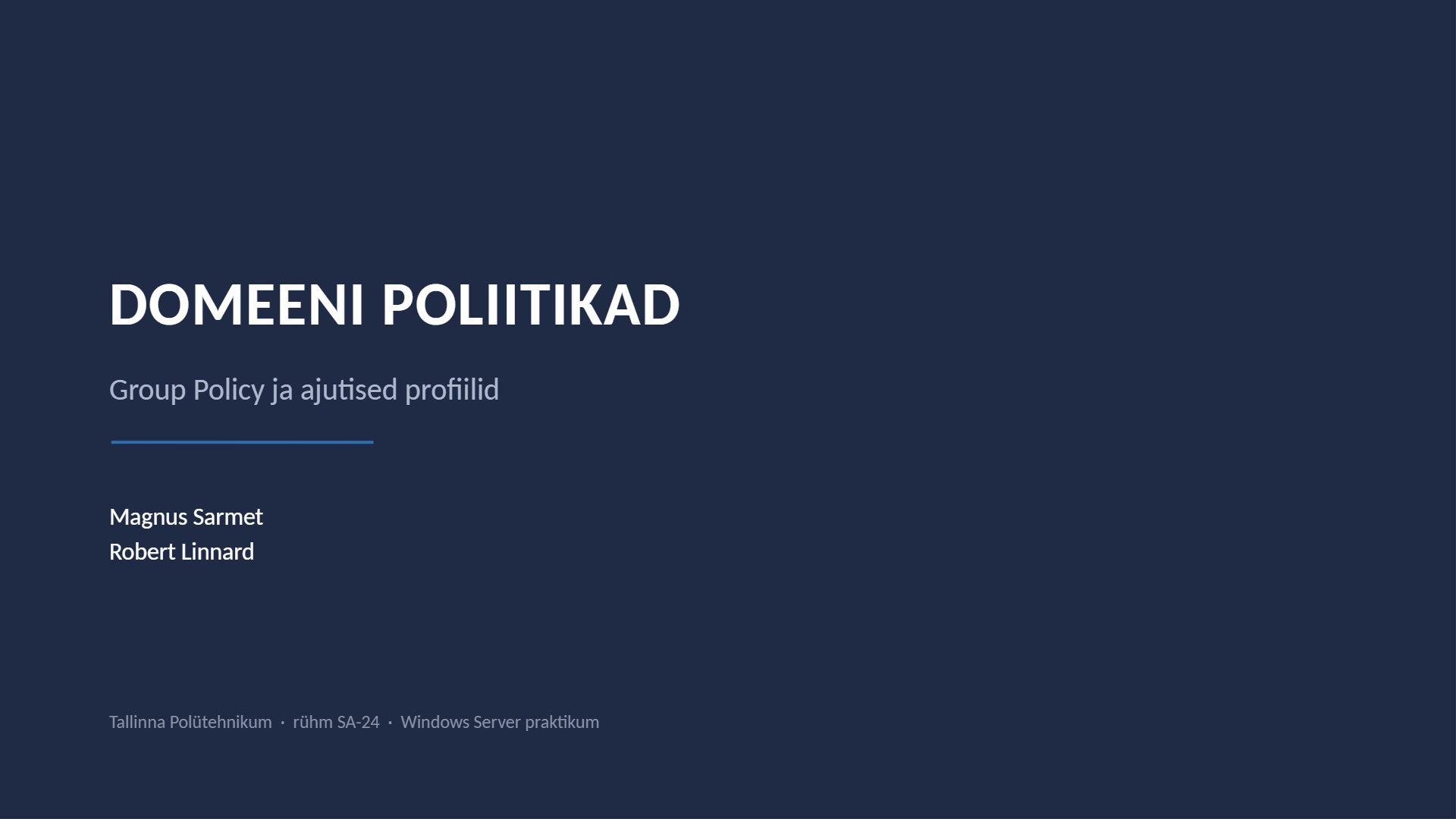 Domeeni poliitikad, eelvaade